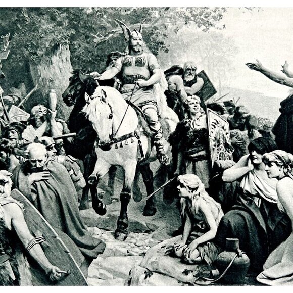 Hermann's Triumph Over Romans Photo Gravure Victorian 1894 Art Thumann DWS11 - Picture 1 of 3
